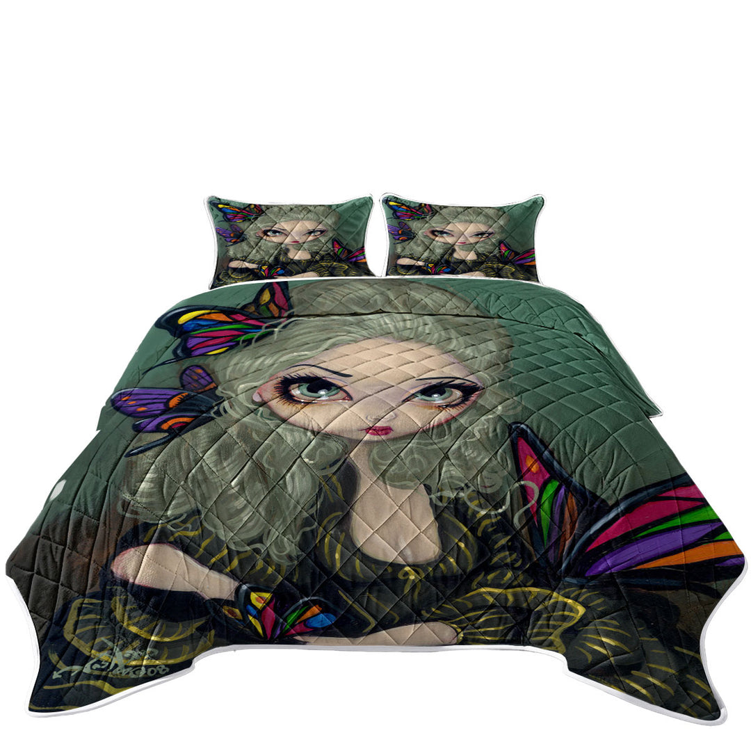King Size Quilt Sets with Butterflies in My Hair Beautiful Maiden
