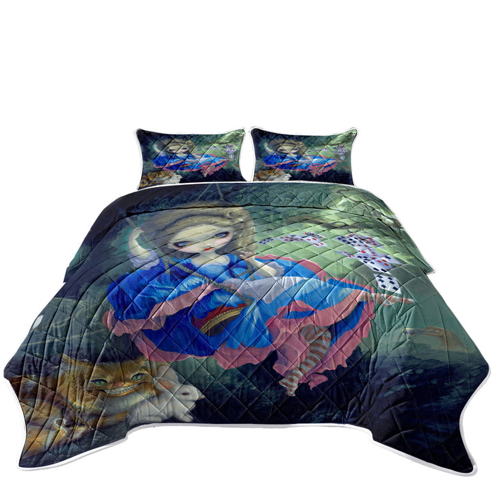 King Size Quilt Sets with Cool Fantasy Alice in Fragonard_s Swing