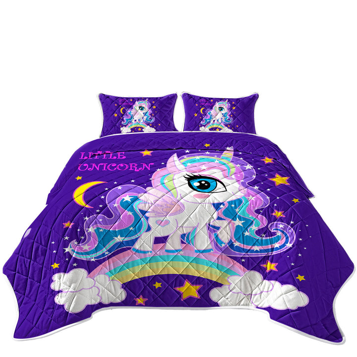 King Size Quilt Sets with Girlish Little Unicorn