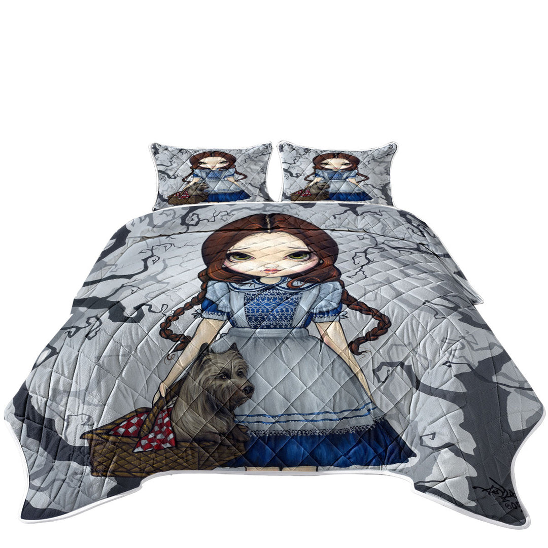 King Size Quilt Sets with Kids Art Dorothy and Toto