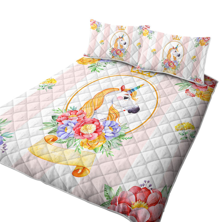 King Size Quilt Sets with Royal Unicorn King