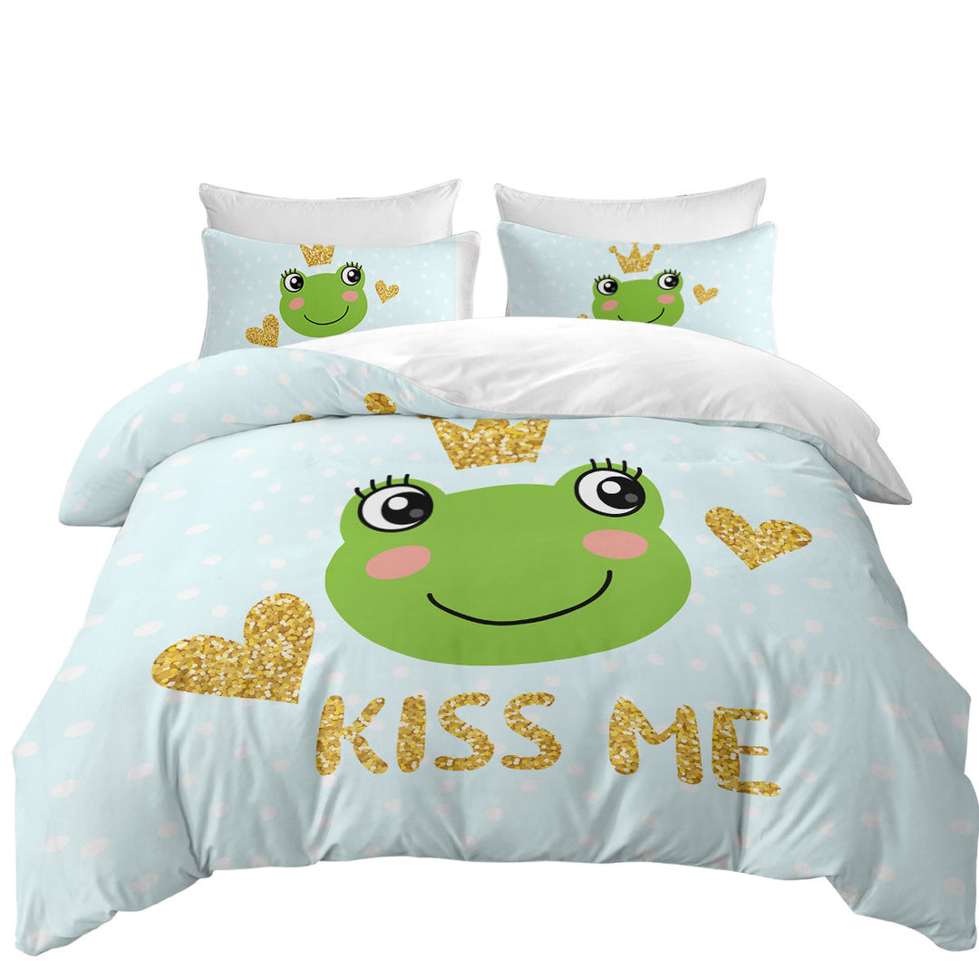 Kiss Me Cute Prince Frog Duvet Covers
