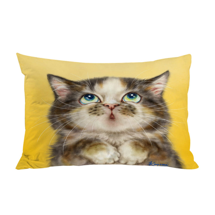 Kittens Cute Drawings Adorable Torbie Cat Pillow Cases