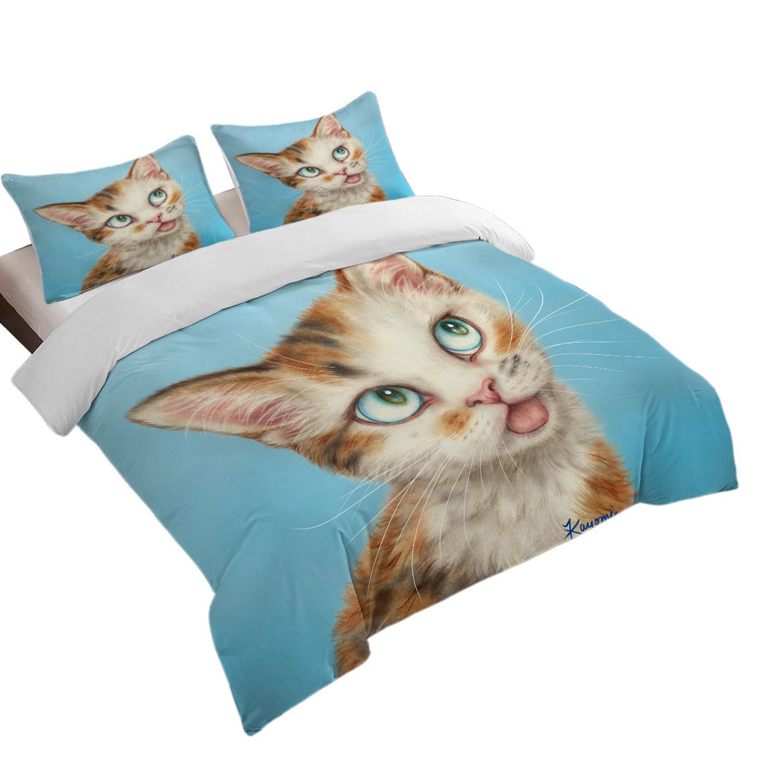 Kittens Cute Drawings Beautiful Ginger Tabby Cat Coverlets