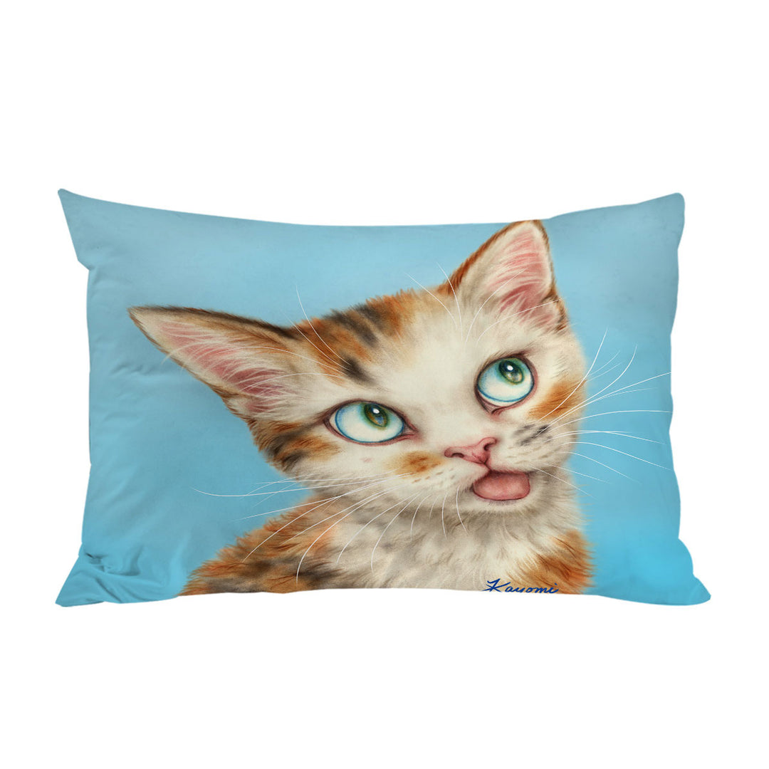 Kittens Cute Drawings Beautiful Ginger Tabby Cat Pillow Cases