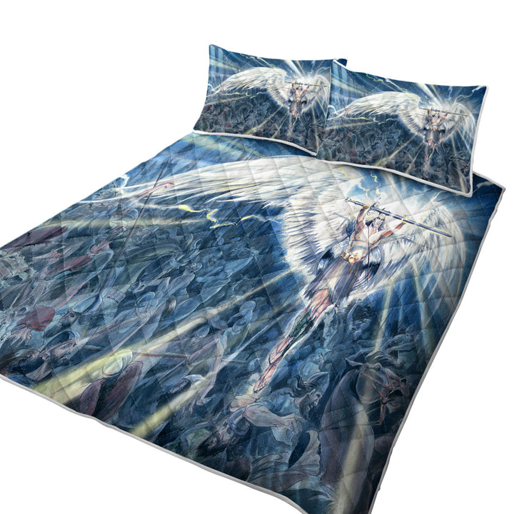 Knight Angel Michael vs Assyrians Coverlet