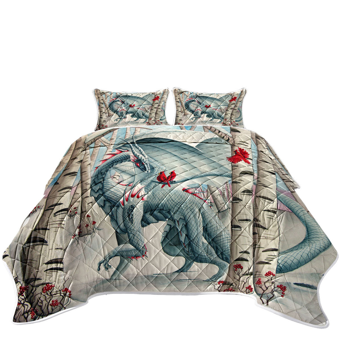 Lady of the Forest Fantasy Art Dragon Painting Quilt Stores Near Me