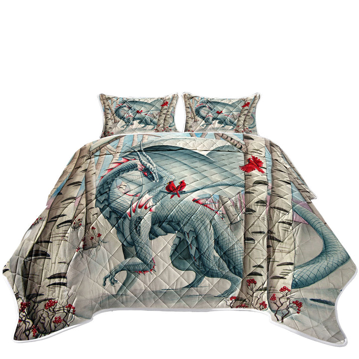 Lady of the Forest Fantasy Art Dragon Painting Quilt Stores Near Me