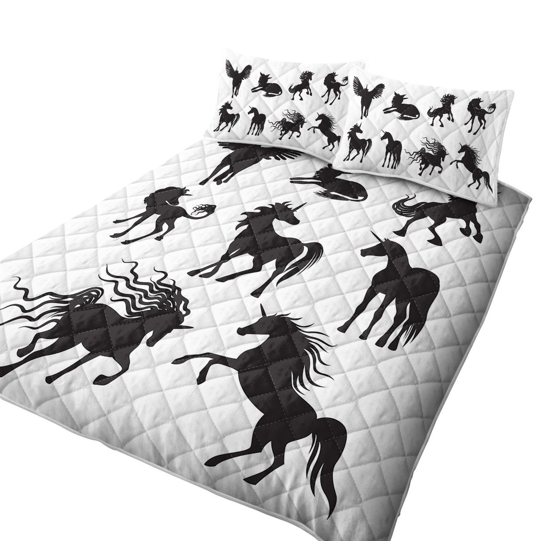 Legendary Unicorn Silhouettes Quilt