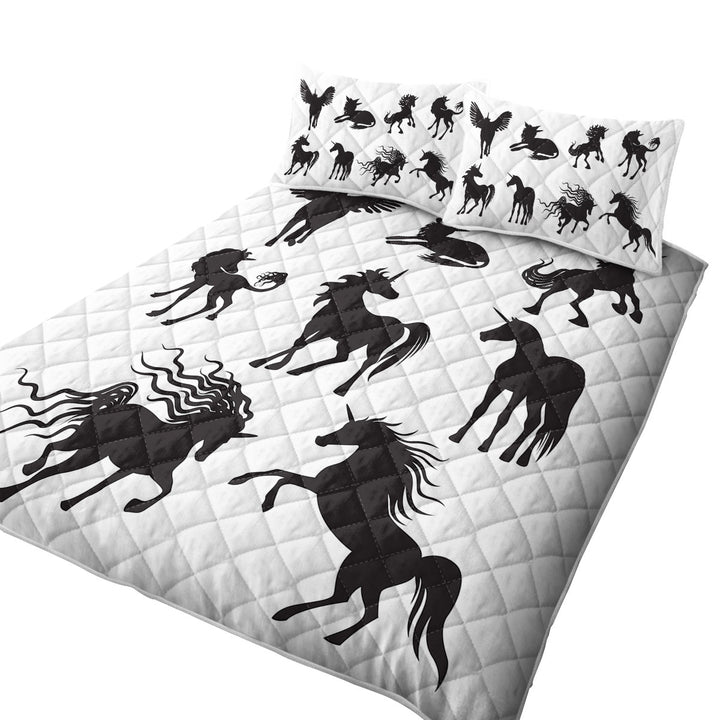 Legendary Unicorn Silhouettes Quilt