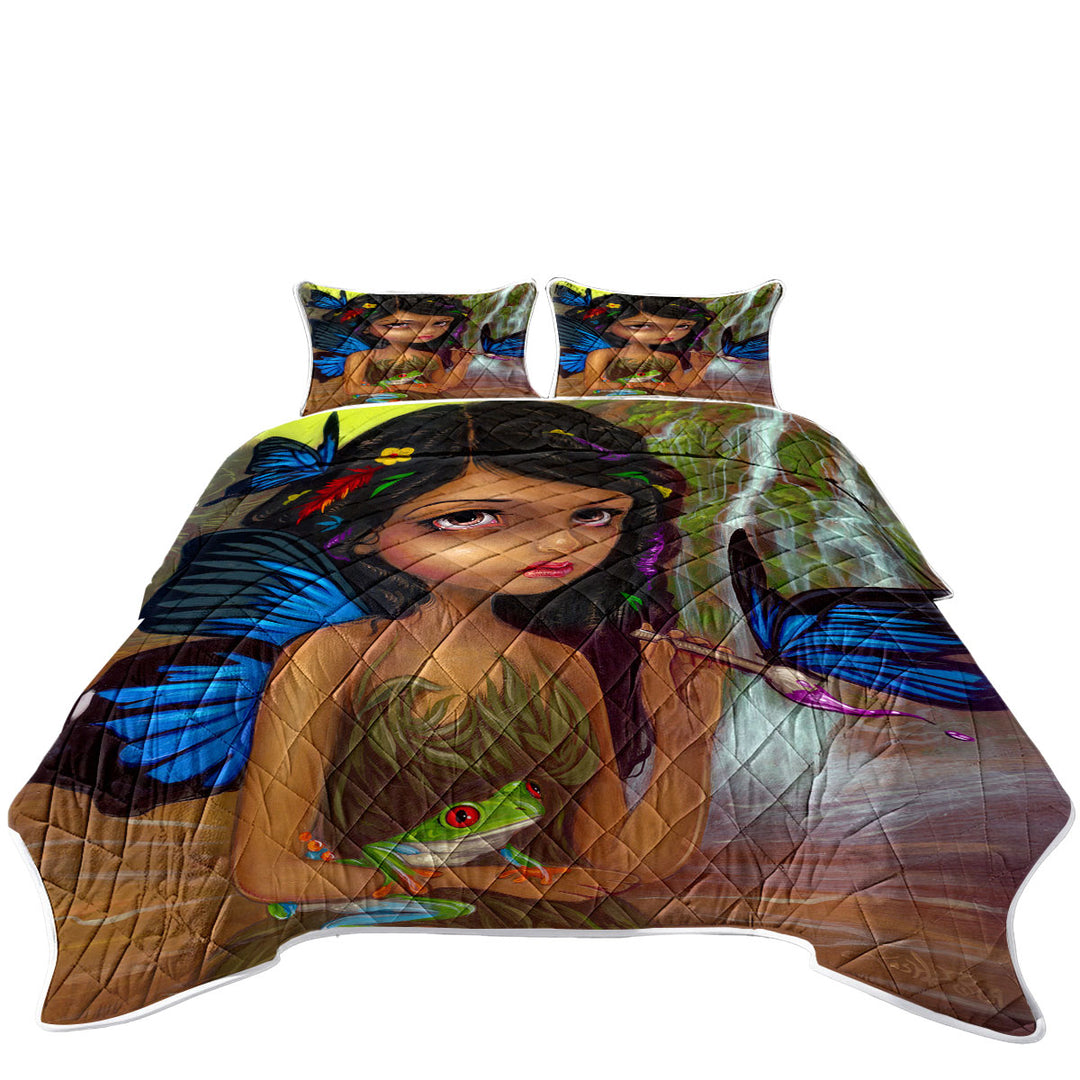 Lela the Rain Forest Artist Butterfly Fairy Coverlets