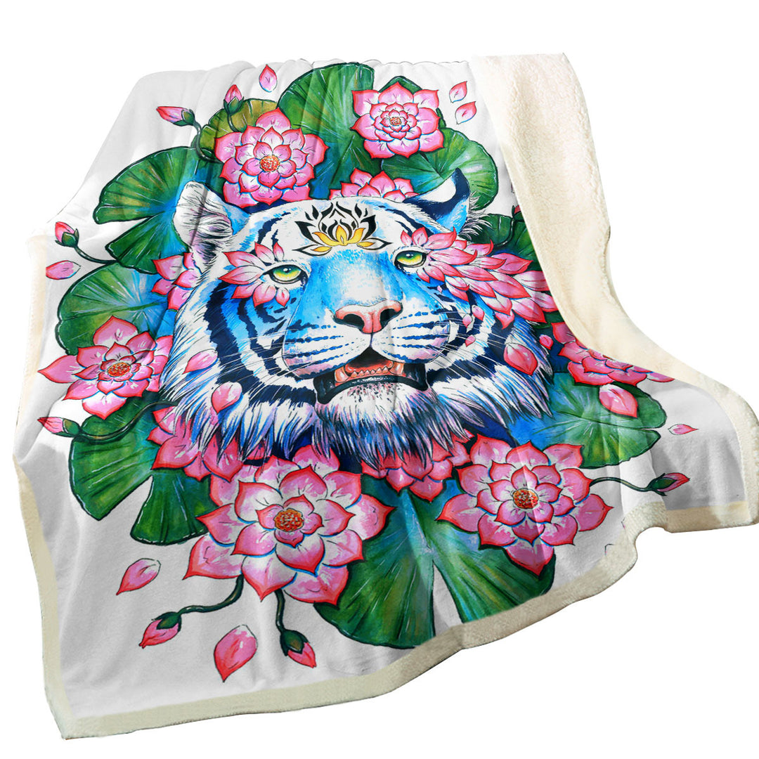 Lotus Effect Tropical Tiger Throw Blanket