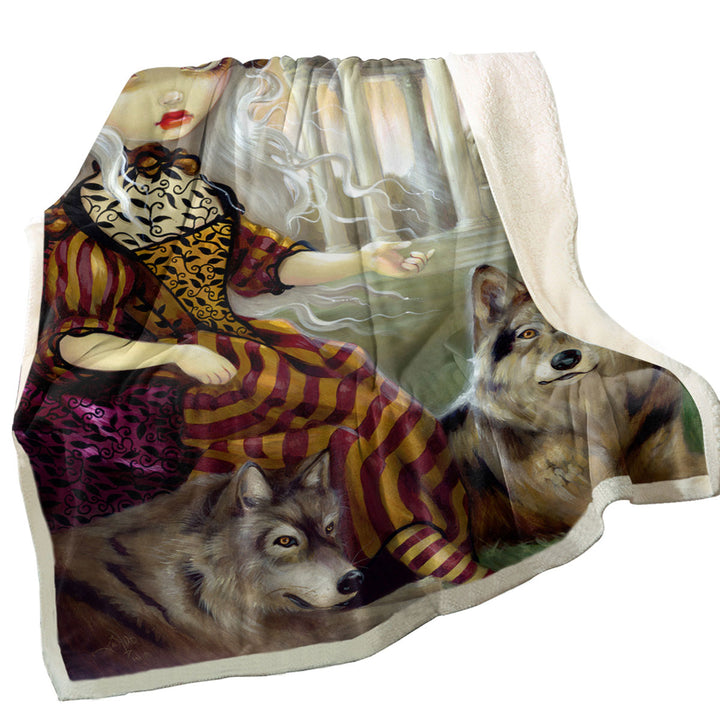 Loup Garou Throws the Temple Beautiful Maiden and Wolves