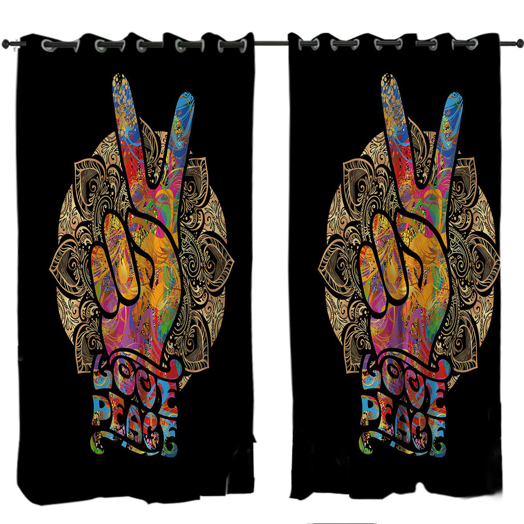 Love Peace Curtains