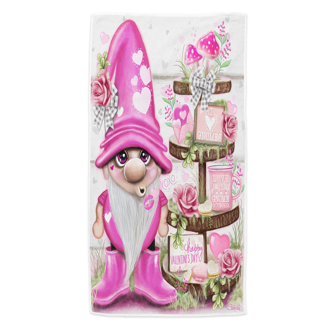 Love Pool Towels Pink Valentine Lil Gnome