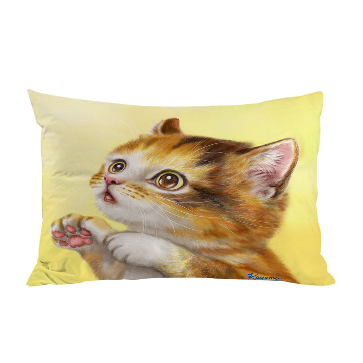 Lovely Cats Painting Curious Kitten Pillow Cases