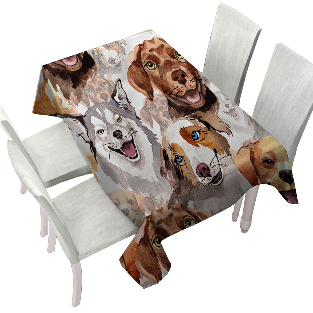 Lovely Dogs Tablecloths
