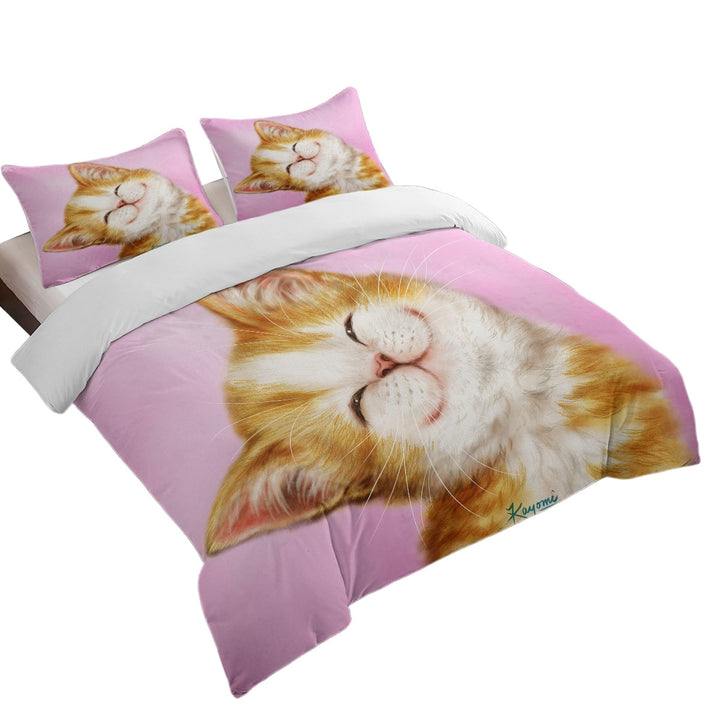 Lovely Smile on Adorable Ginger Kitten Duvet Covers