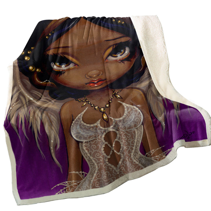 Lovely Sofa Blankets Eyes Angelic Beautiful Big Eyes Fairy