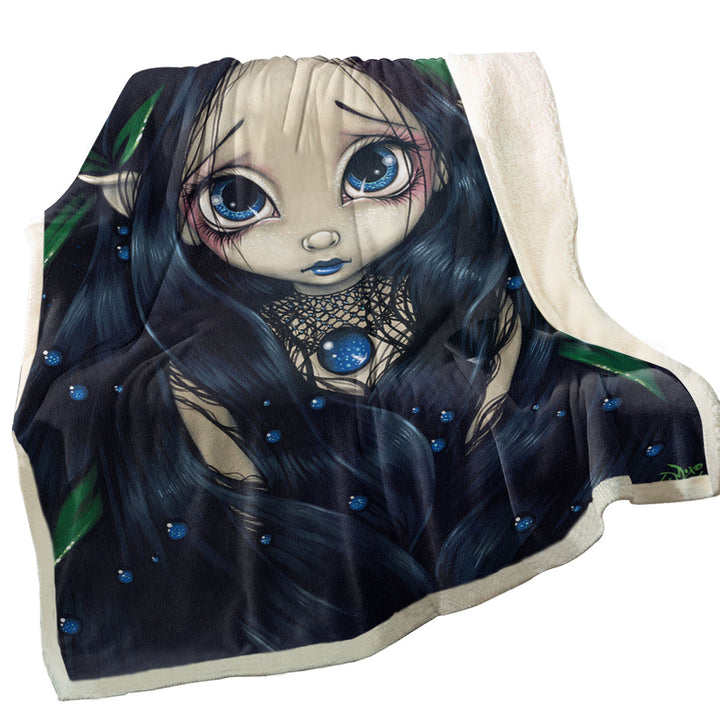 Lovely Throws is the Night Dark Raven Hair Elf Fairy