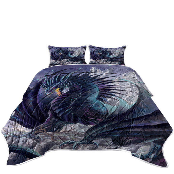 Maelstrom the Furious Scary Dragon King Size Bedspreads