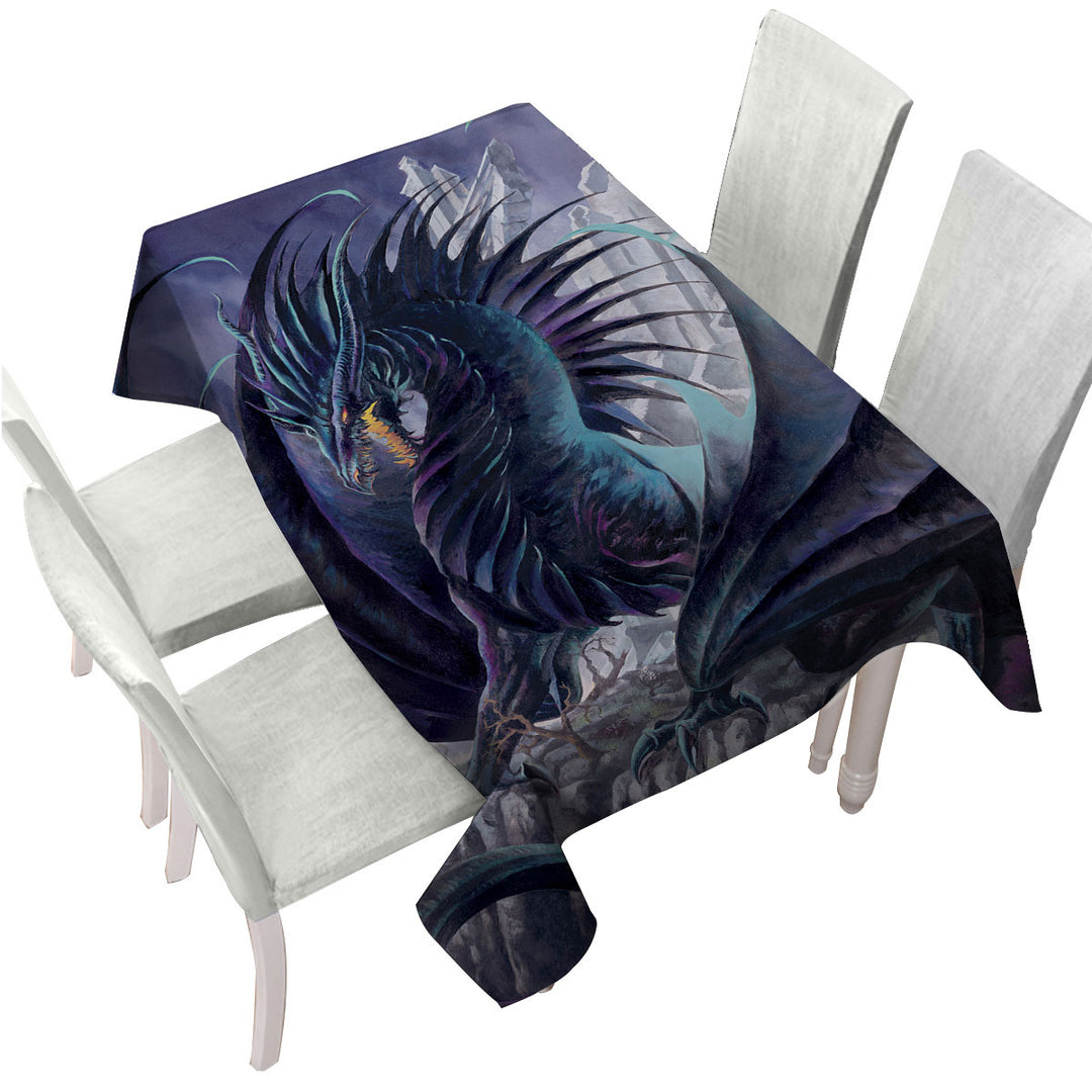 Maelstrom the Furious Scary Dragon Tablecloths