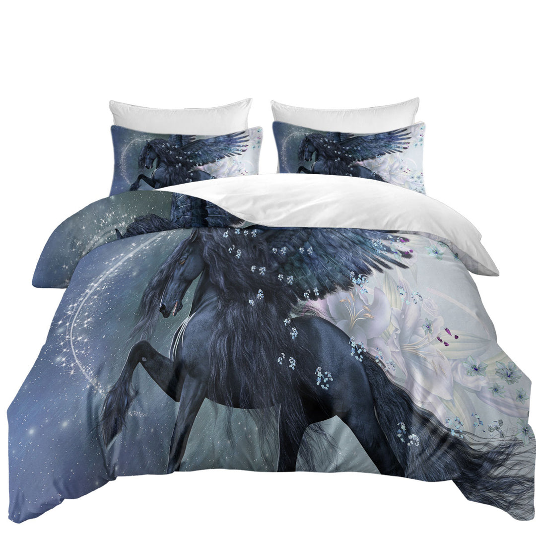 Magical Angel Horse the Herald of Spring Duvet Covers