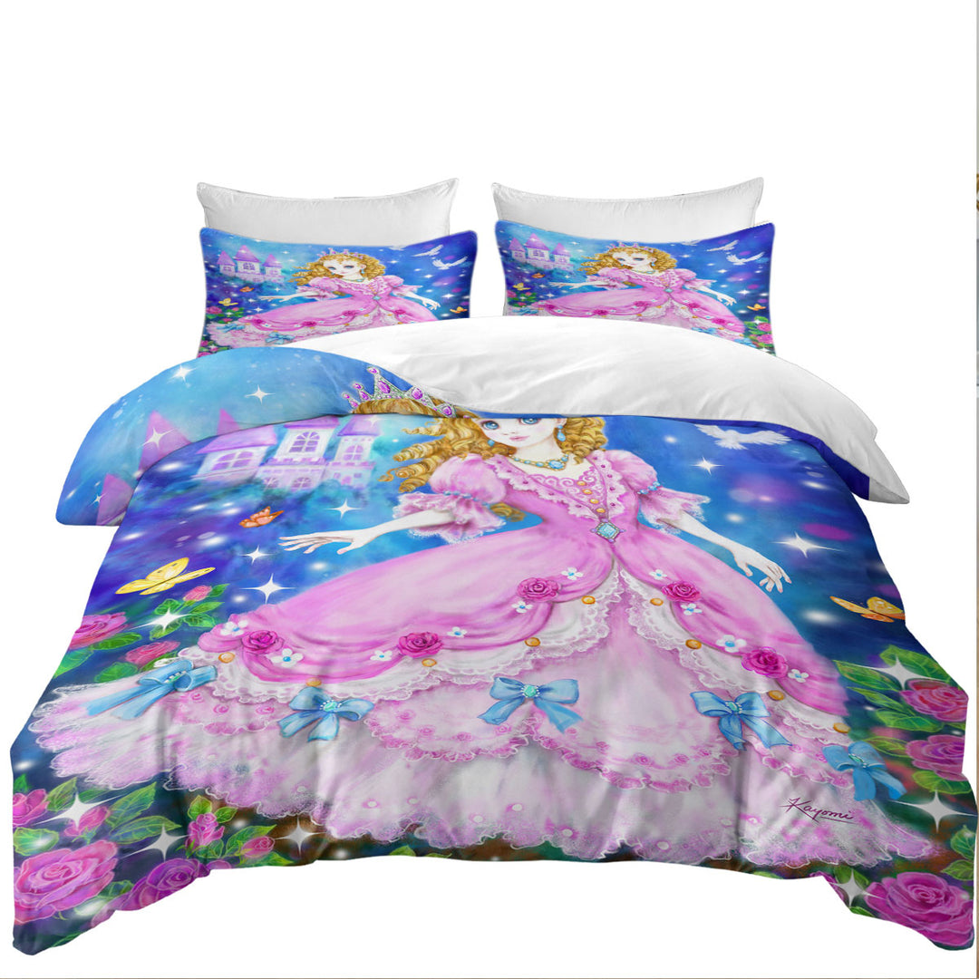 Magical Girly Design Fairy Tale Pink Princess Duvet Covers