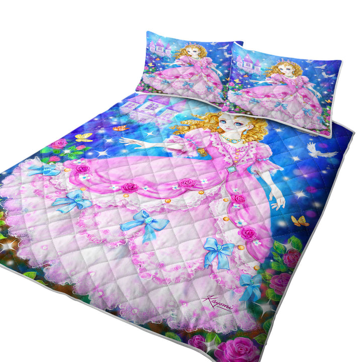 Magical Girly Design Fairy Tale Pink Princess Quilts
