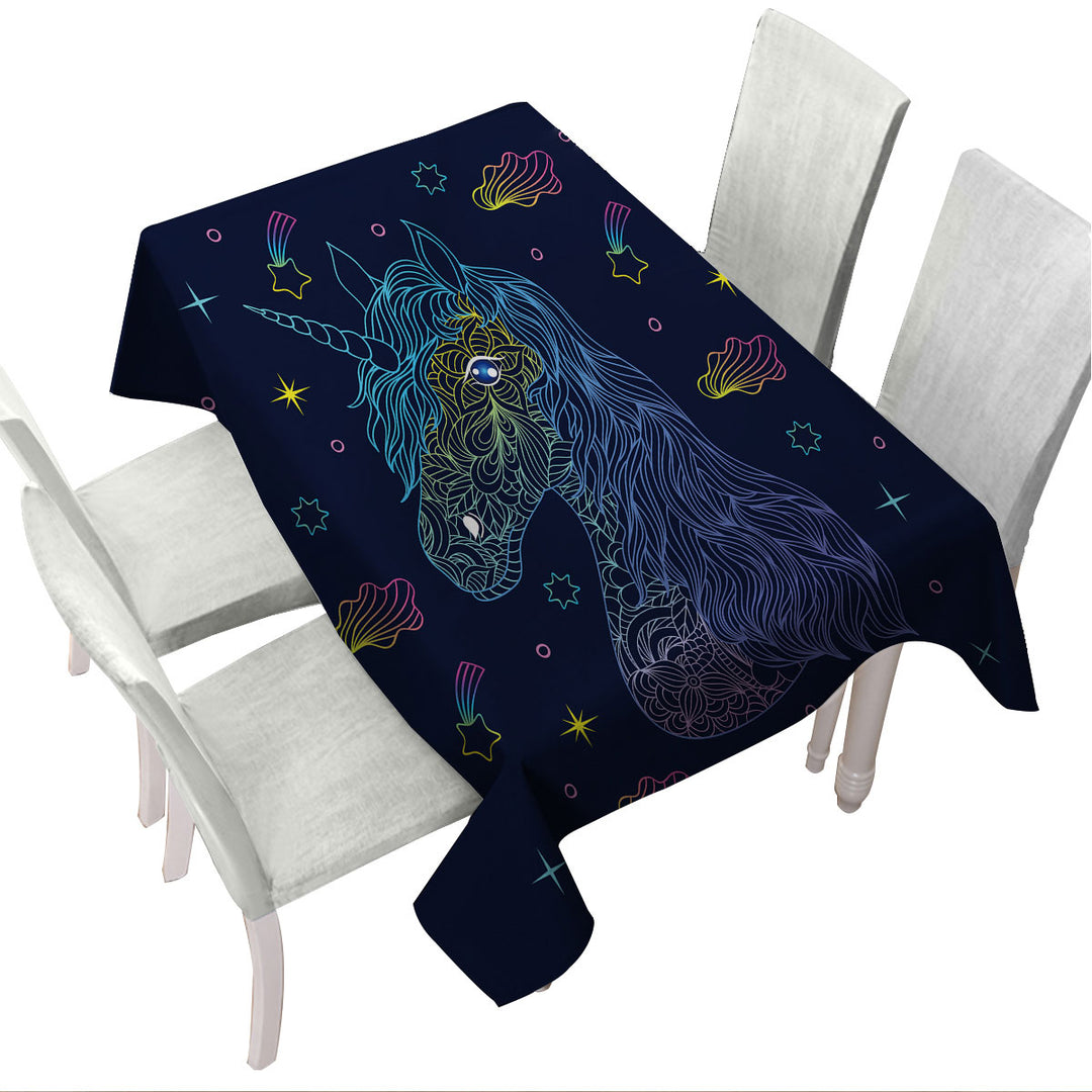 Magical Skies and Unicorn Drawing Table Cover