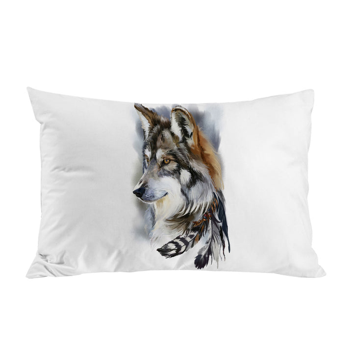 Magnificent Art Native American Wolf Pillow Cases
