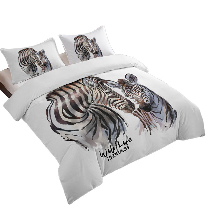 Magnificent Wildlife Art Zebras Duvet Covers King