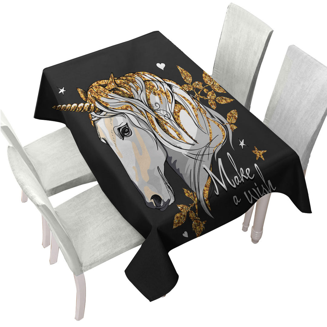 Make a Wish from the Golden Unicorn Custom table Covers