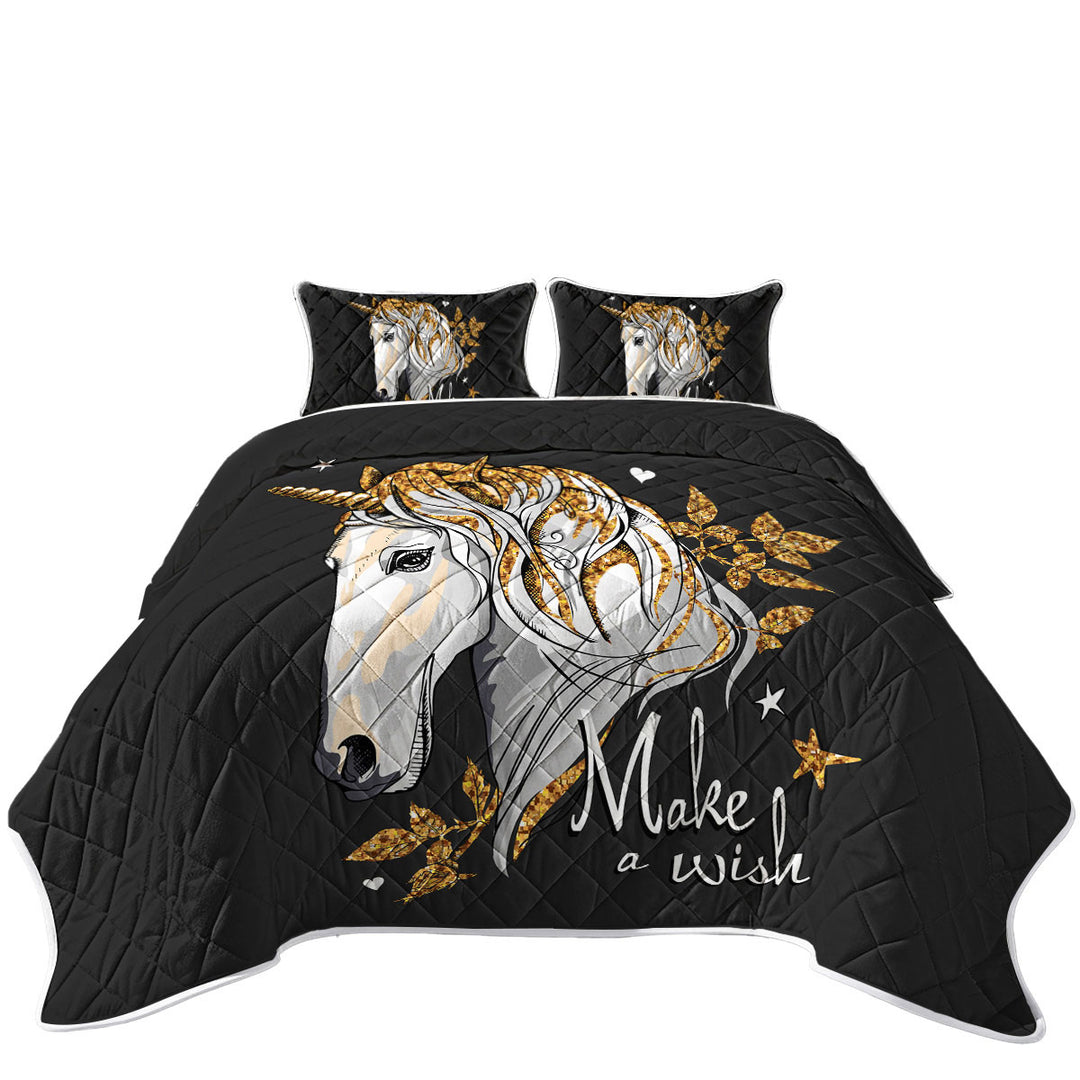 Make a Wish from the Golden Unicorn Summer Quilt