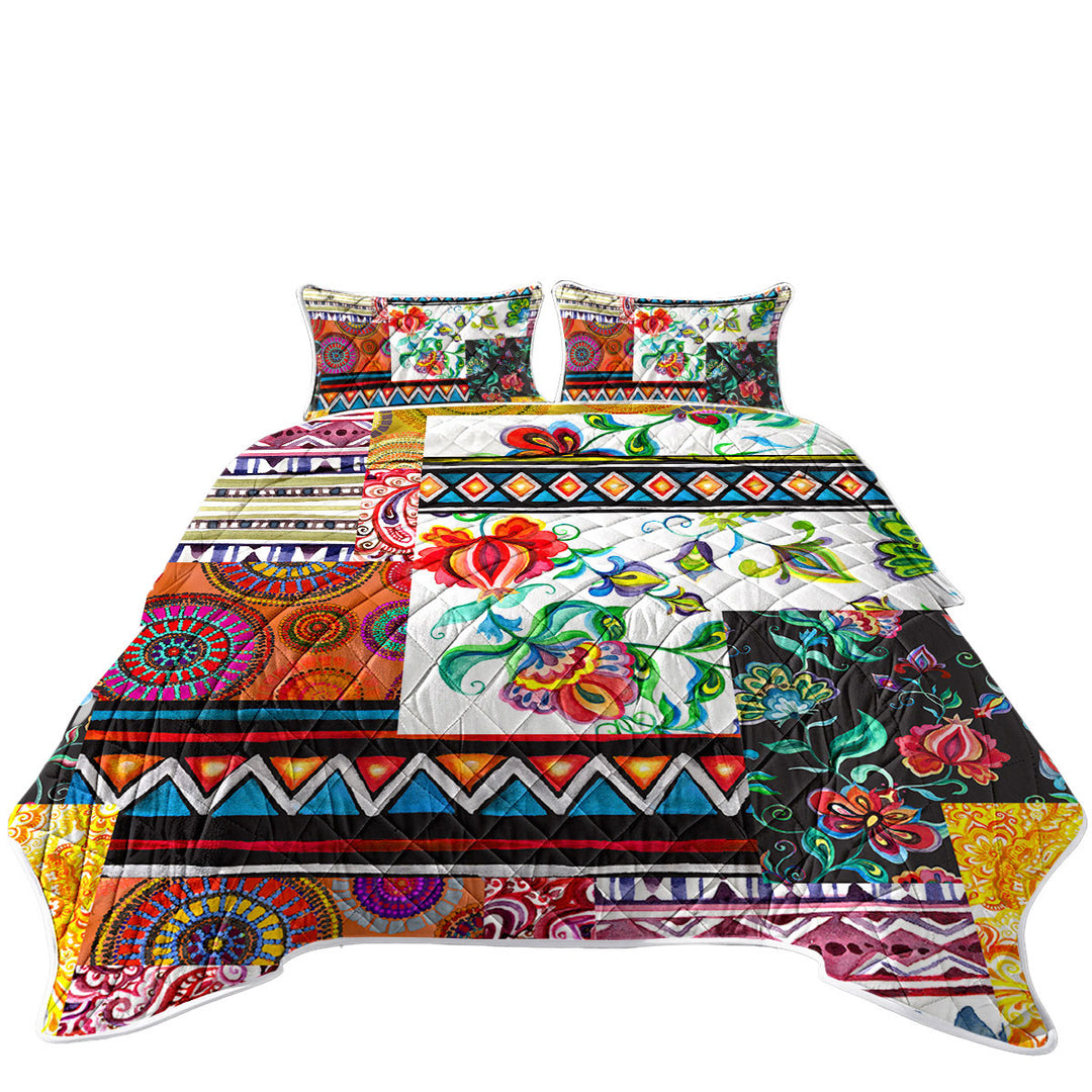 Mandalas and Flowers Cool Messy Design Quilts