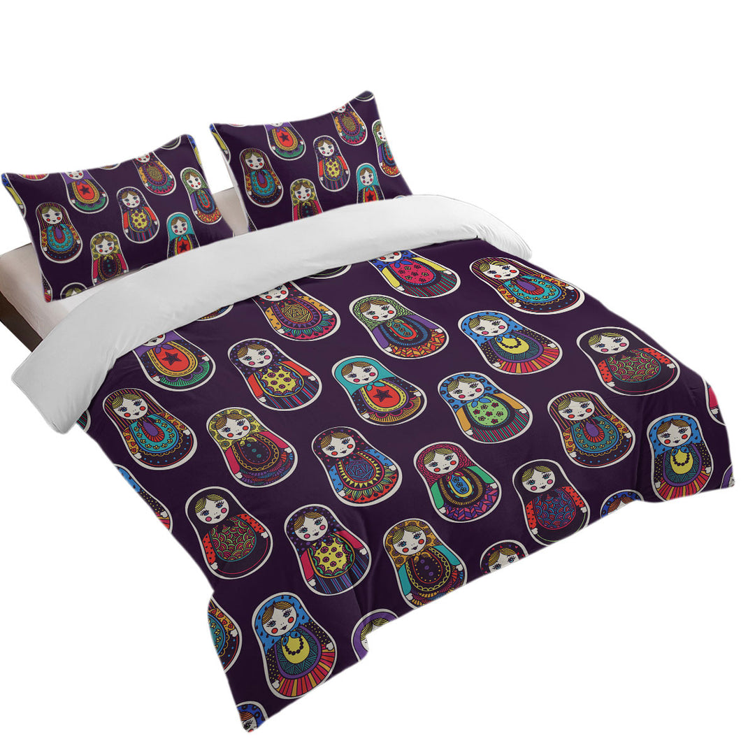 Matryoshka Russian Doll Pattern Duvet Cover sale