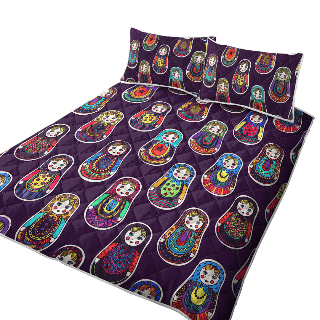 Matryoshka Russian Doll Pattern Quilts