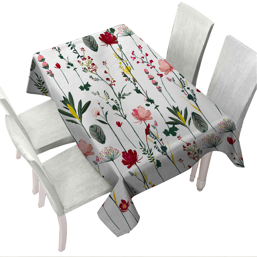 Modest Flower Garden Tablecloths