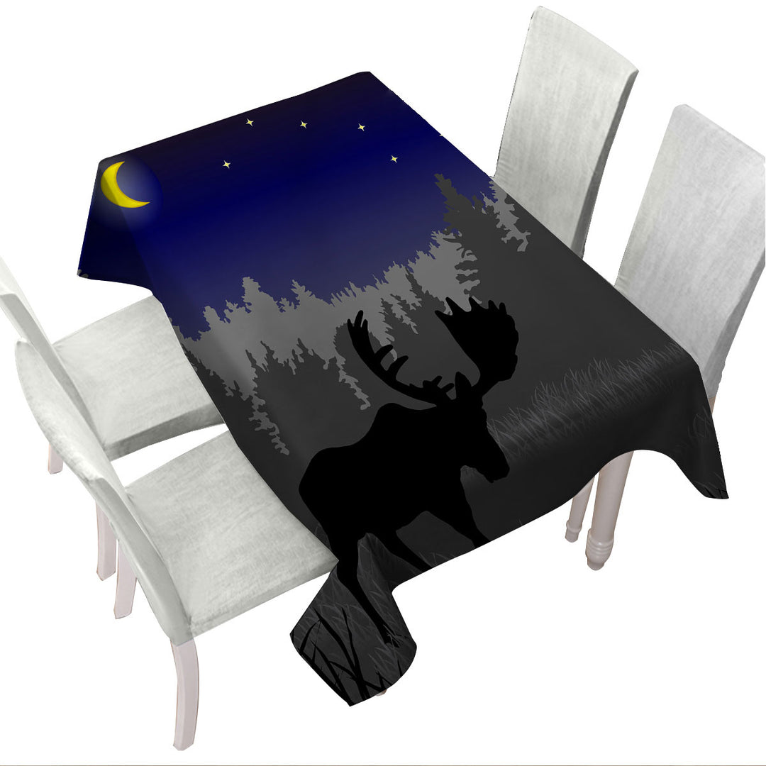 Moon Light Moose Tablecloths