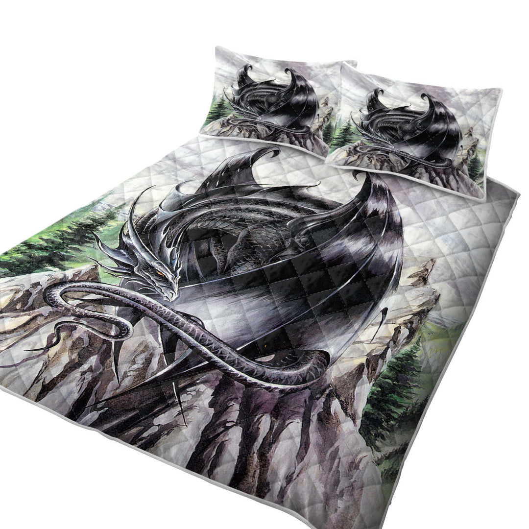 Morning Stretch Mountain Black Dragon Coverlets