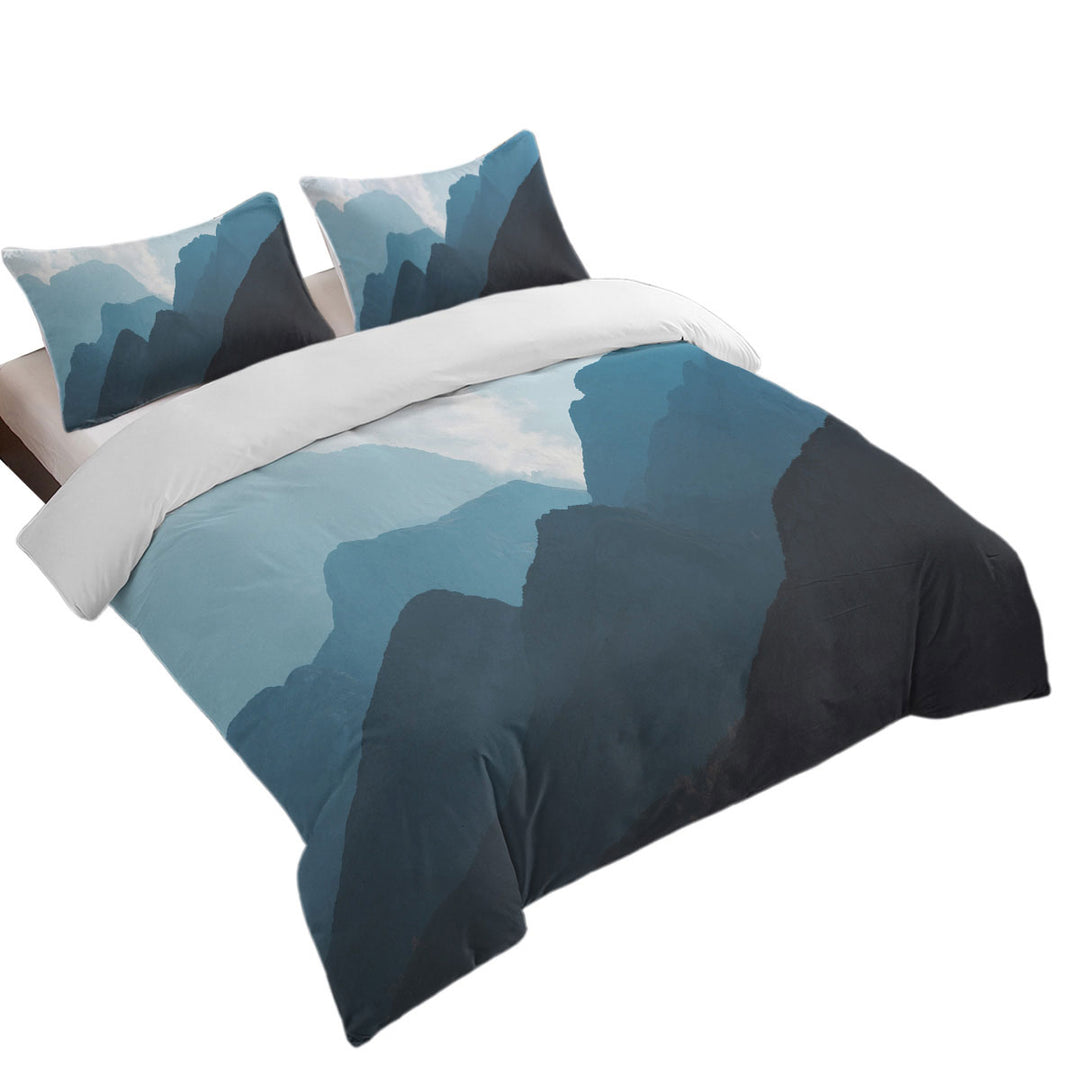 Mountain Range King Duvet Cover set