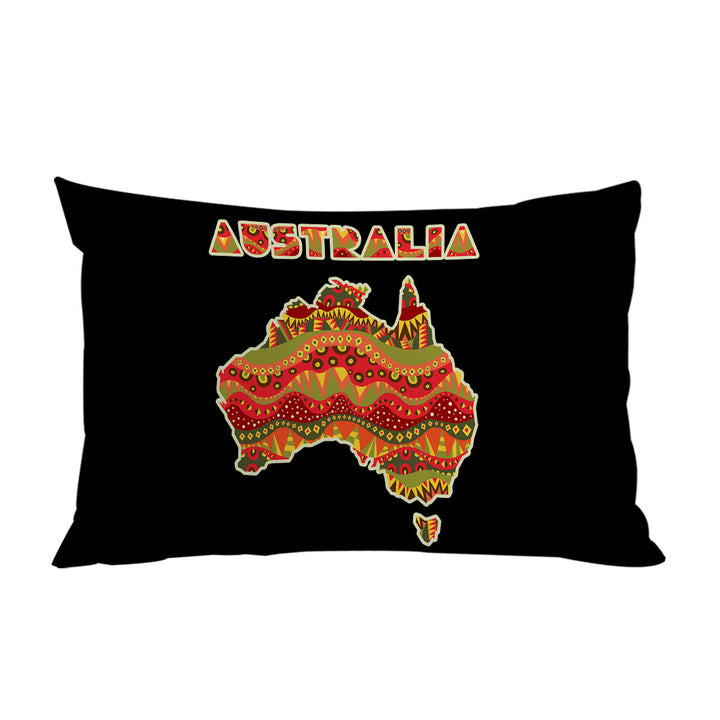 Multi Colored Aboriginal Design Australia Continent Pillow Cases