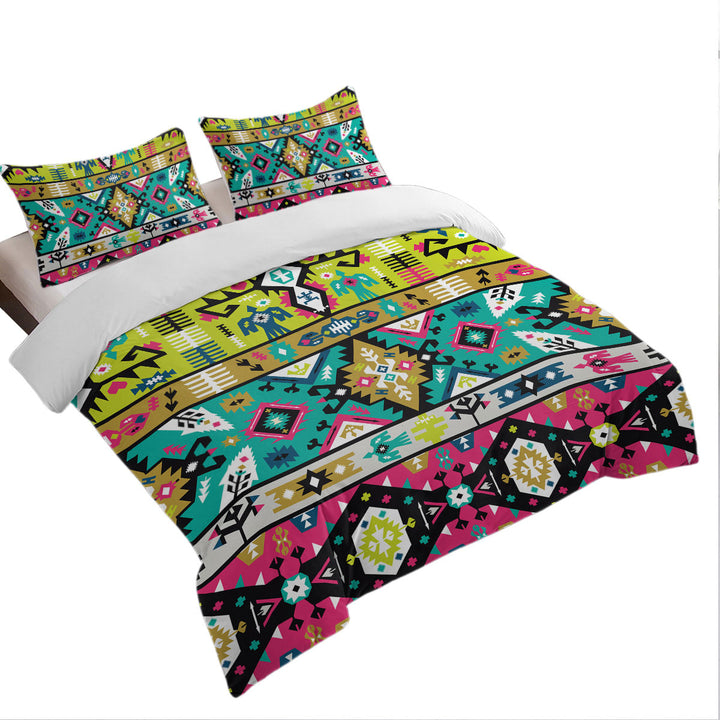Multi Colored Aztec Coverlet