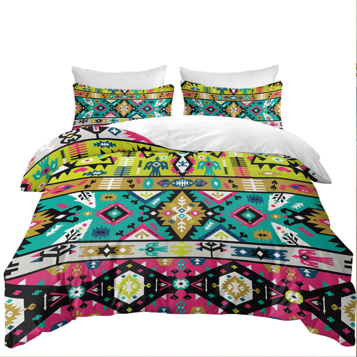 Multi Colored Aztec Coverlets