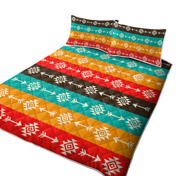 Multi Colored Aztec Pattern Quilt