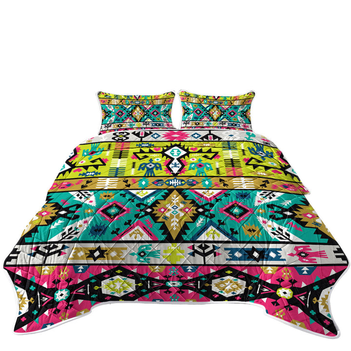 Multi Colored Aztec Twin Quilt