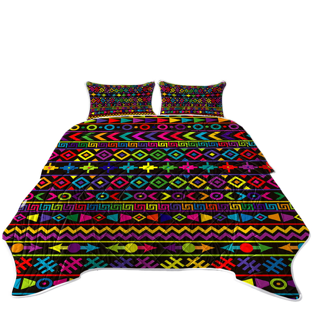 Multi Colored Geometric Pattern Quilts for sale