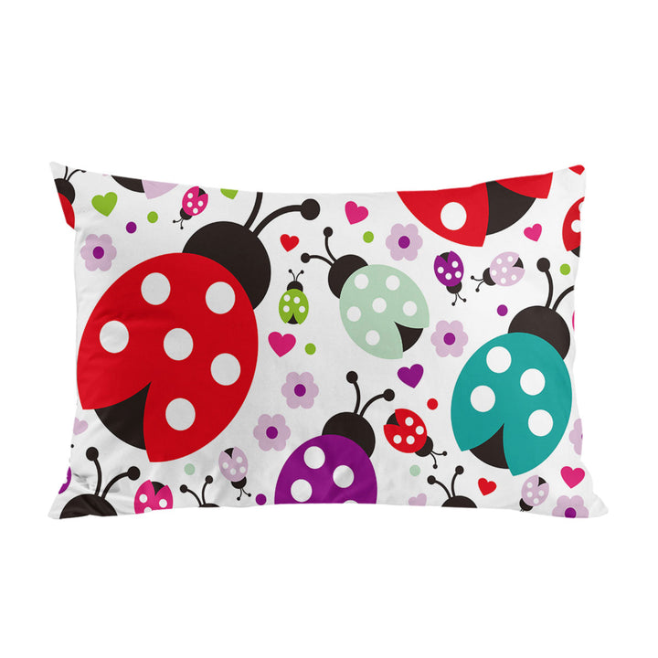 Multi Colored Ladybugs Pillowcase