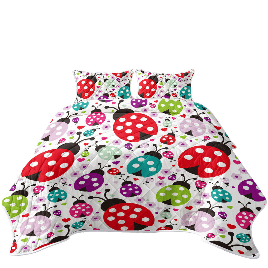 Multi Colored Ladybugs Quilts