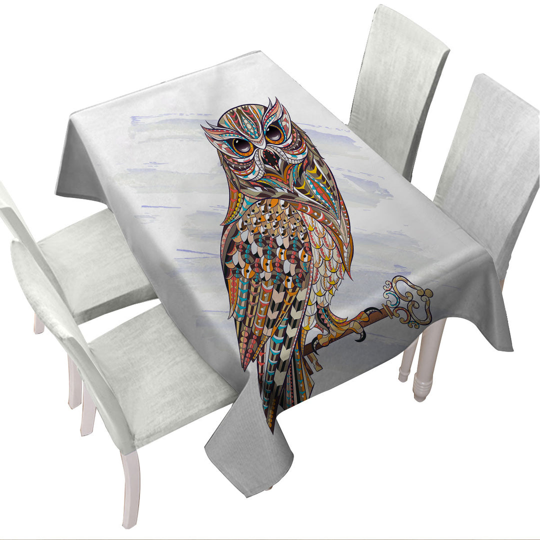 Multi Colored Owl Tablecloths